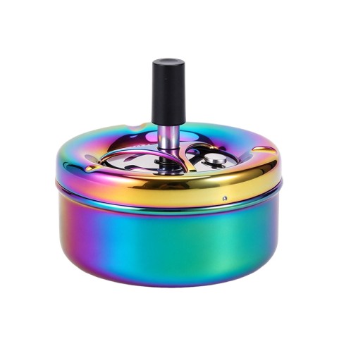 Modern Luxury Stainless Steel Rotating Ashtray