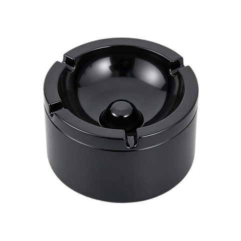 Easy-to-clean round windproof ashtray