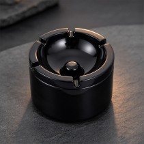 Easy-to-clean round windproof ashtray