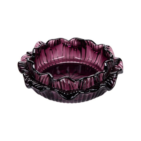 High-Transparency Thickened Lotus-Edge Cigar Ashtray
