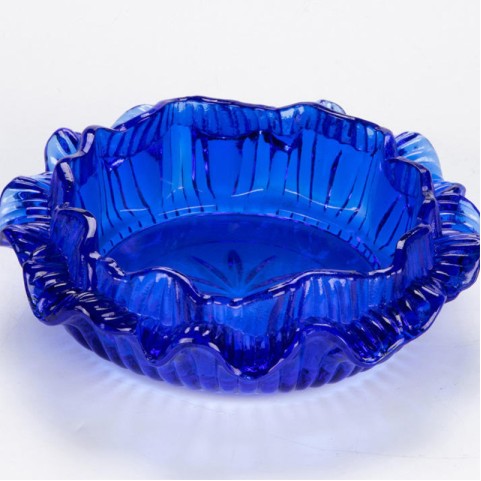 High-Transparency Thickened Lotus-Edge Cigar Ashtray