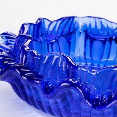 High-Transparency Thickened Lotus-Edge Cigar Ashtray