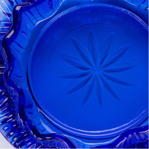 High-Transparency Thickened Lotus-Edge Cigar Ashtray