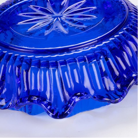 High-Transparency Thickened Lotus-Edge Cigar Ashtray