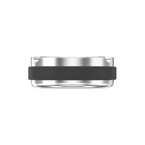 Small portable silver non-slip ashtray