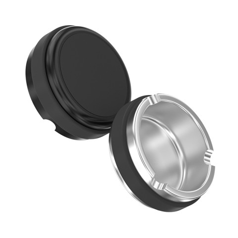 Small portable silver non-slip ashtray