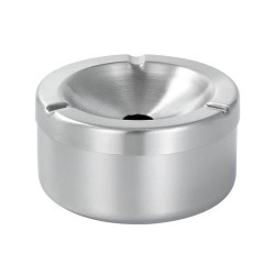 Brushed Champagne Gold Windproof Ashtray with Lid