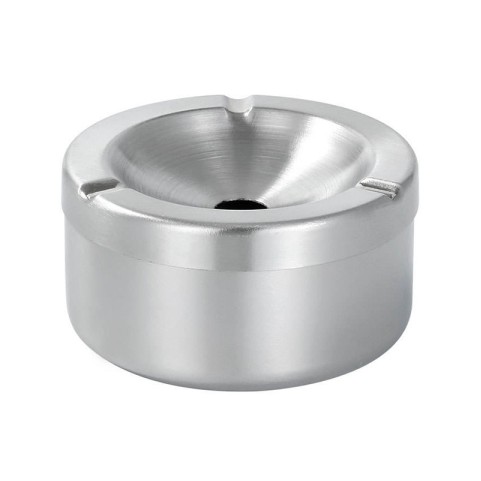 Brushed Champagne Gold Windproof Ashtray with Lid