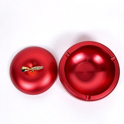 Aluminum Windproof Cigar Ashtray with Lid