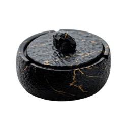 Outdoor Windproof Round Ashtray with Lid