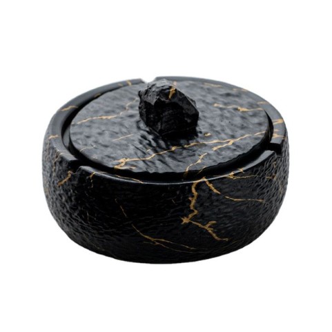 Outdoor Windproof Round Ashtray with Lid
