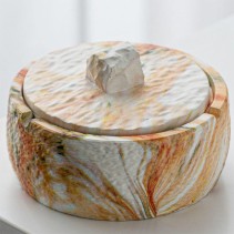 Outdoor Windproof Round Ashtray with Lid