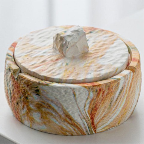 Outdoor Windproof Round Ashtray with Lid