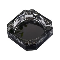 Translucent Black Thickened Round Ashtray