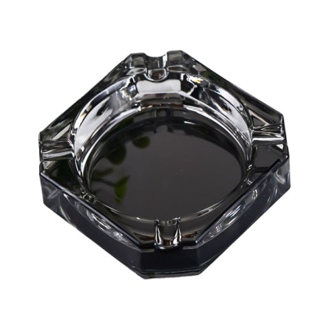 Translucent Black Thickened Round Ashtray