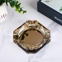 Translucent Black Thickened Round Ashtray