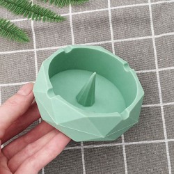 Mint Green Faceted Ashtray