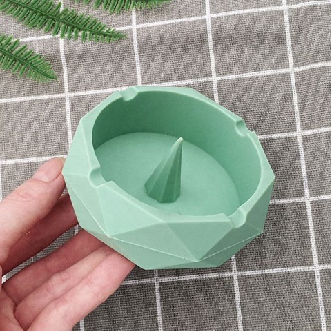 Mint Green Faceted Ashtray