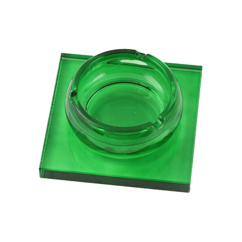 Modern Green Square Ashtray with Base