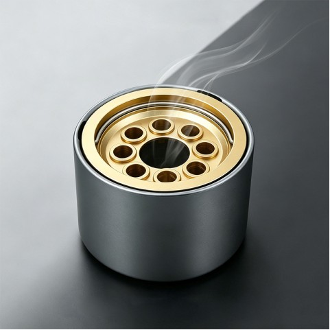 Premium Matte Metal Windproof Ashtray