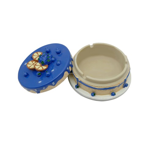 Premium Fruit-Themed Resin Ashtray with Lid