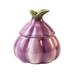 Creative purple garlic-shaped ceramic ashtray