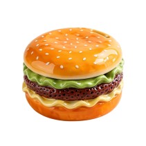 Hamburger-Shaped Ashtray with Lid