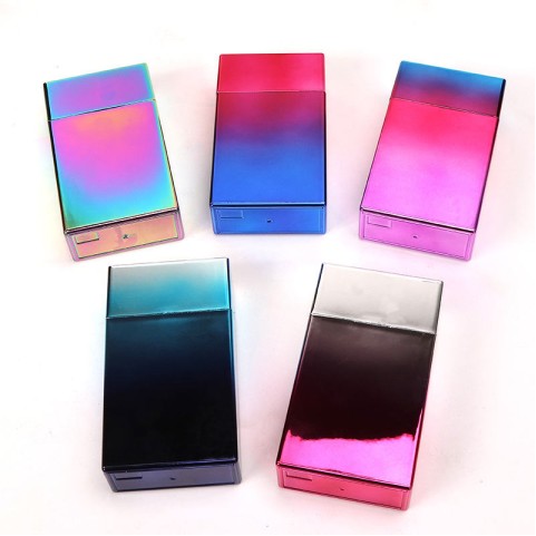 Stylish gradient electroplated ABS plastic cigarette case
