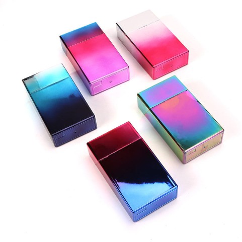 Stylish gradient electroplated ABS plastic cigarette case