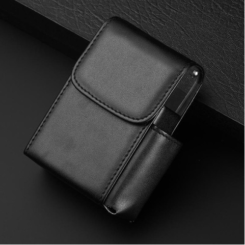 Portable Magenta Crocodile-Pattern PU Leather Cigarette Case