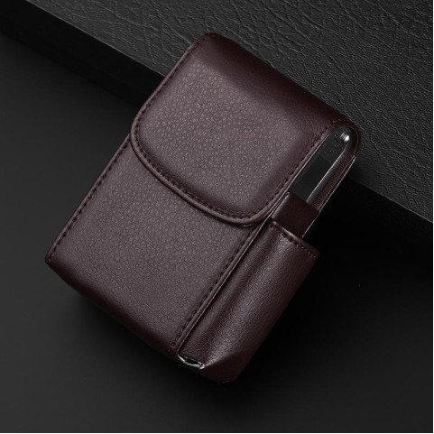 Portable Magenta Crocodile-Pattern PU Leather Cigarette Case