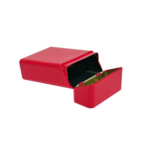 Stylish and Creative Portable Metal Cigarette Case with Hinged Lid