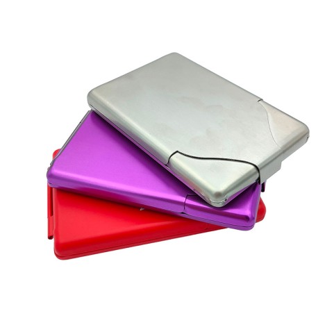 Purple aluminum alloy ultra-thin lightweight cigarette case