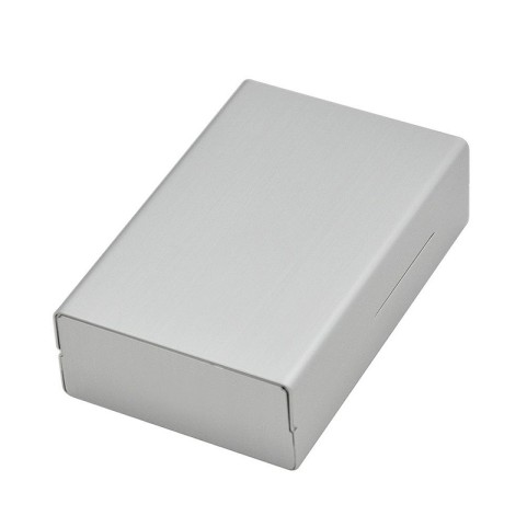 Premium Silver Fine-Sandblasted Portable Cigarette Case