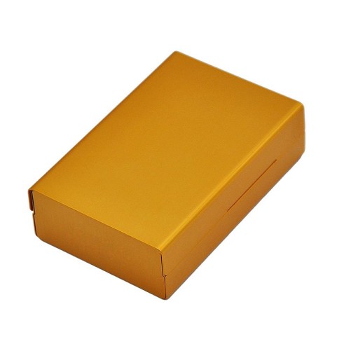 Premium Silver Fine-Sandblasted Portable Cigarette Case