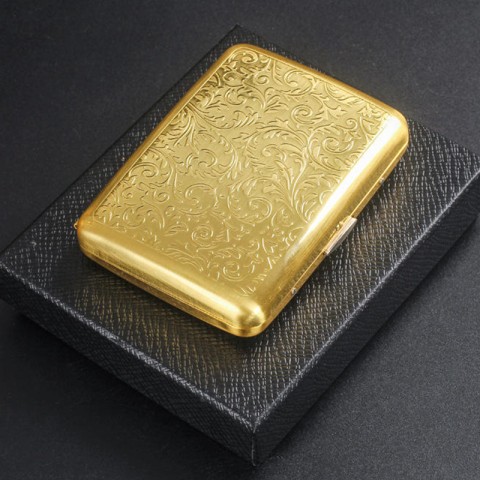 Mini Portable Gold Vintage Waterproof Cigarette Case