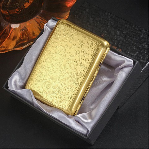 Mini Portable Gold Vintage Waterproof Cigarette Case