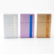 Portable Large-Capacity Color-Block Plastic Cigarette Case