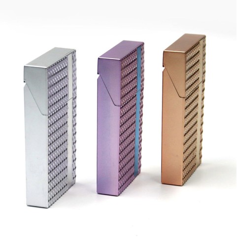 Portable Large-Capacity Color-Block Plastic Cigarette Case