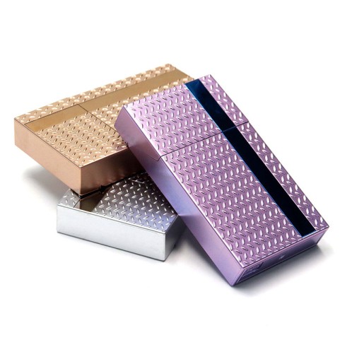 Portable Large-Capacity Color-Block Plastic Cigarette Case