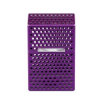 High-quality purple metal cigarette case with a breathable cutout design