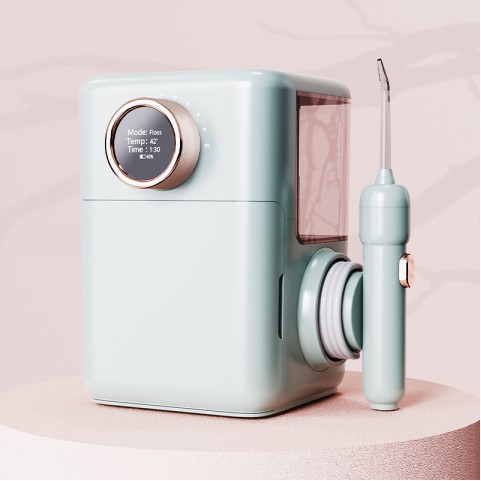Black Adjustable Water Flosser with LED Display