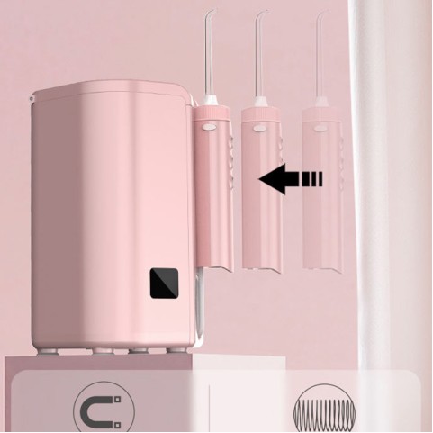 Pink Cordless Electric Countertop Water Flosser