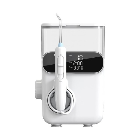 White Desktop Water Flosser with UV Sanitizer