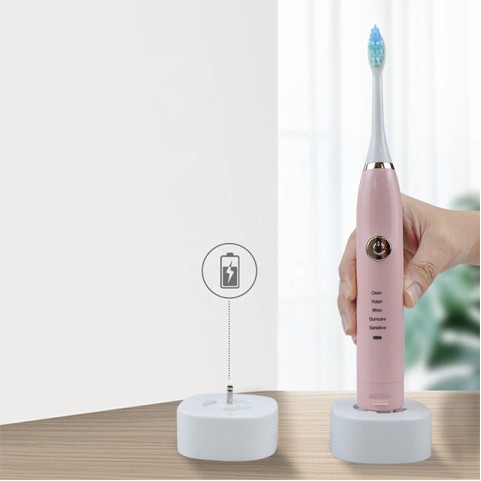 Solid-Color High-Frequency Bright White Electric Toothbrush