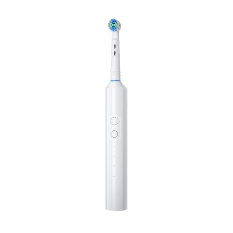 White IPX7 Waterproof Rotating Electric Toothbrush