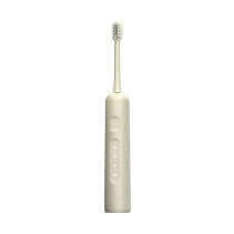 Beige Portable Sonic Electric Toothbrush