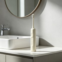 Beige Portable Sonic Electric Toothbrush
