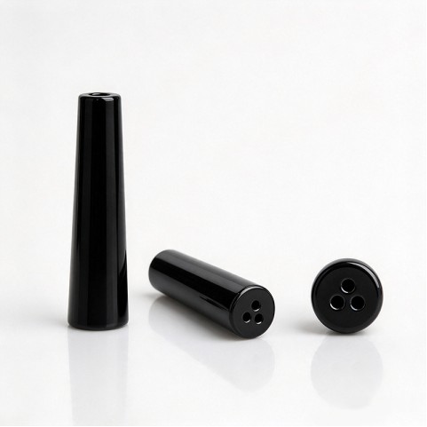 Conical 3-hole black ceramic filter cigarette holder