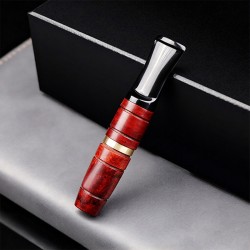 Vintage Red Wood-Grain 9mm Ultra-Slim Filter Cigarette Holder